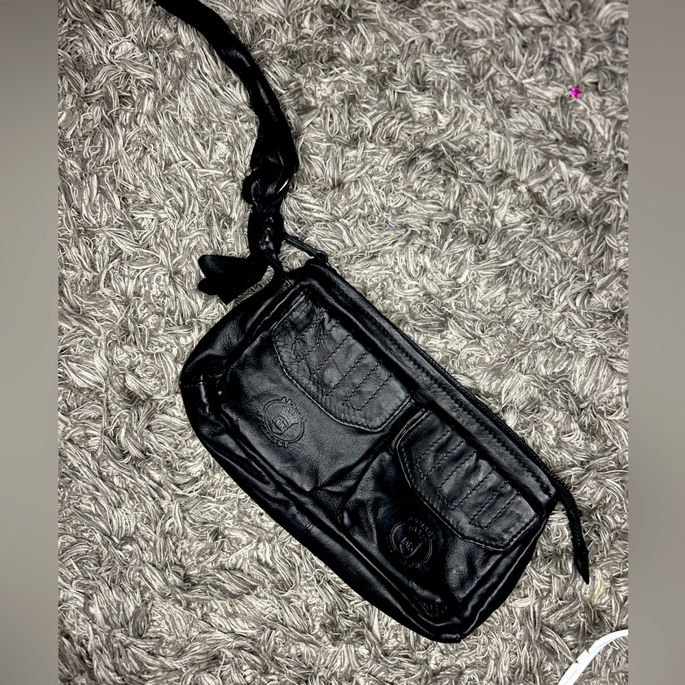 Armani Exchange Leather Wristlet